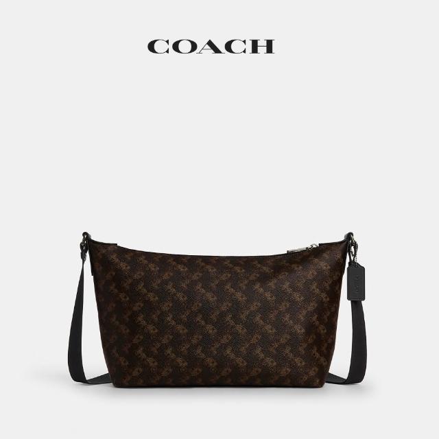 【COACH】蔻馳官方直營  FINN 經典 SIGNATURE馬車圖案斜背手袋 斜背包 側背包-Qb/松露色 混合色(CBX15)
