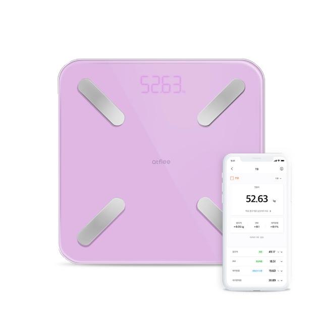 【atflee】韓國KPop明星愛用/T8藍牙智能體脂計/18合1專屬APP體脂機/附電池(5色可選)