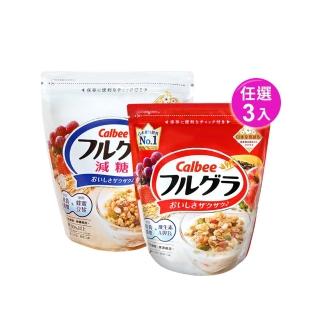 【Calbee 卡樂比】富果樂麥片x3包任選(水果/減糖)