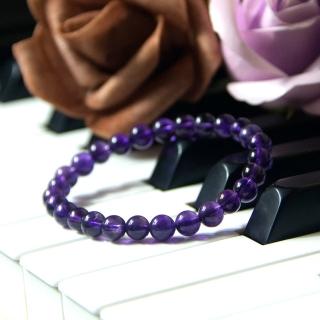 【D.S. jewellery 德山珠寶】特價5A級6mm天然紫水晶手鍊(交換禮物水晶手鍊CE476特價優惠)
