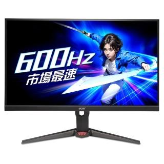 【Acer 宏碁】XV240 F6 24型 TN FHD 16:9 600Hz電競螢幕(0.1ms/喇叭/高低升降旋/傾斜/HDR400)