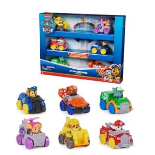 【paw patrol 汪汪隊立大功】Pup Squad小車套組 口袋小賽車_SUNUP 非迴力車(內含玩具車x6)