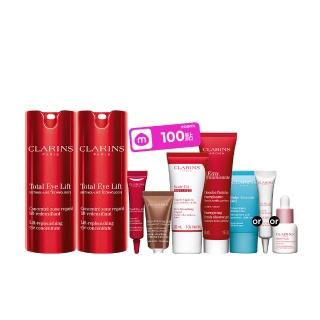 【CLARINS 克蘭詩】全效緊緻眼霜15ml 雙入組(NEW賽車眼霜/緊緻拉提/細紋)