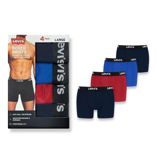 【PUMA】/ LEVIS 男生 內褲禮盒 彈性透氣 運動排汗材質 男款 四角內褲