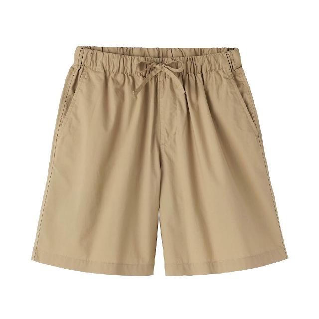 【MUJI 無印良品】女水洗平織布短褲(黑色 米色 卡其 粉紅 暗藍)