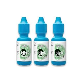 【嬌生】Blink冰藍高水份隱形眼鏡潤濕液 10ml/盒 3盒組(共30ml)