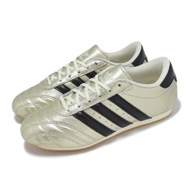 【adidas 愛迪達】跆拳道鞋 Taekwondo Lace W 女鞋 金 黑 皮革 膠底 休閒鞋 愛迪達(JP8132)
