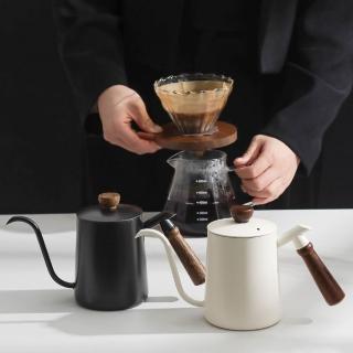【渥思】木柄不銹鋼手沖壺-600ml(咖啡壺.細口壺.長嘴壺)