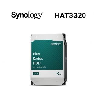 【Synology 群暉科技】PLUS系列 8TB 3.5吋 7200轉 256MB NAS 內接硬碟(HAT3320-8T)