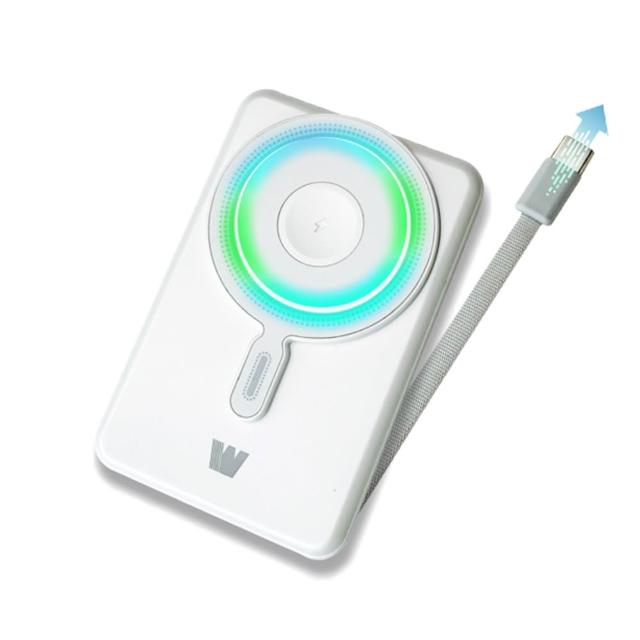 Wephone 5000mAh 22.5W 五合一磁吸無線多功能行動電源(手機/手錶/耳機/CCC認證)
