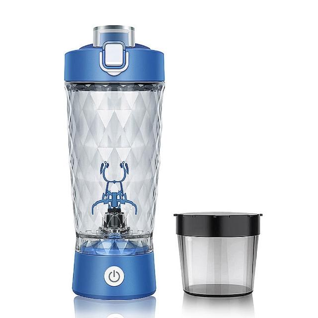 【TAI LI 太力】炫彩Tritan電動攪拌杯650ml(含粉盒)隨行杯 奶昔杯 咖啡杯 蛋白粉 搖搖杯 攪拌杯