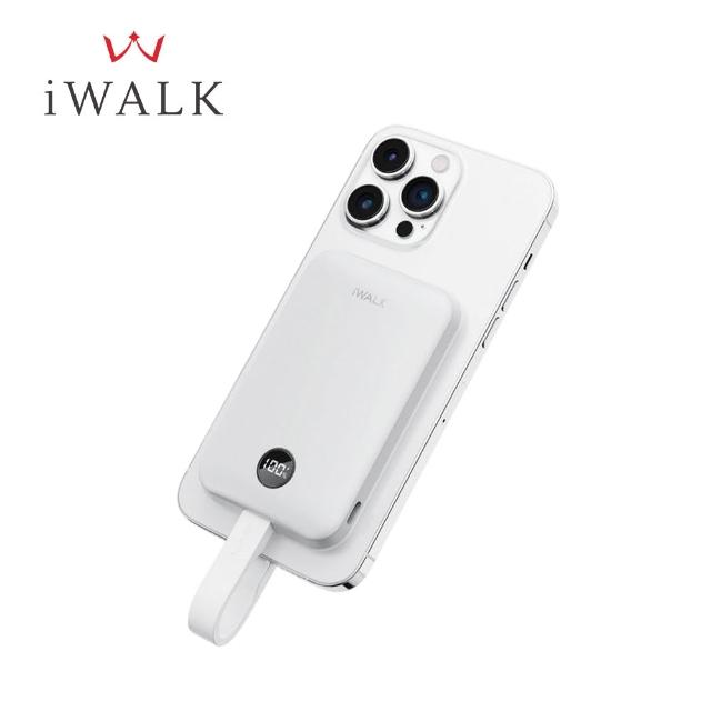【iWALK】MAGO Qi2 10000mAh 磁吸帶線行動電源_38.5Wh(具Wh標示/MXB010)