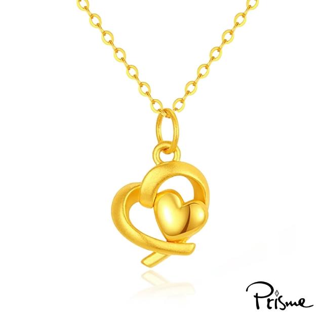 【Prisme】黃金墜項鍊 純金999墜飾 贈鈦鍍金項鍊 (金重：約0.1錢±0.03)