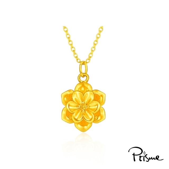 【Prisme】黃金墜項鍊 純金999墜飾 贈鈦鍍金項鍊 (金重：約0.1錢±0.03)