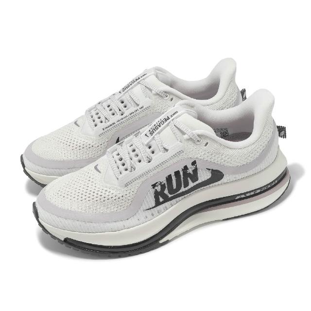 【NIKE 耐吉】慢跑鞋 Pegasus Premium Run 男鞋 象牙白 黑 厚底 緩震 運動鞋(IH2288-001)