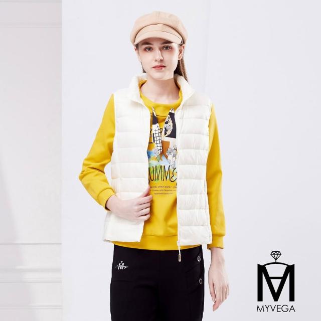 【MYVEGA 麥雪爾】出清品 MA保暖白鴨絨立領修身羽絨背心-共六色(羽絨/背心/輕量背心/外套)