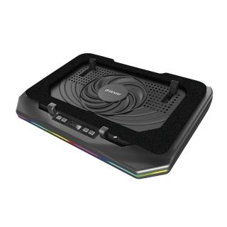 【ESENSE 逸盛】T26 疾速降溫渦輪風扇筆電散熱墊(炫彩RGB LED燈光 適用於12-19吋)