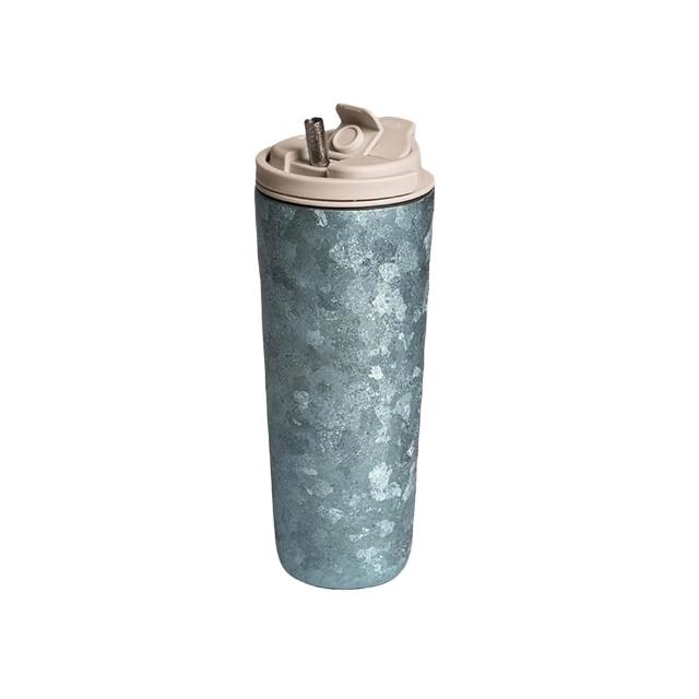 【Titanium 鈦造】純鈦跳跳杯 晶鈦系列-水嵐青 800ml (鈦保溫杯 保溫瓶 台灣鈦杯 鈦金屬 長效保溫 環保杯)