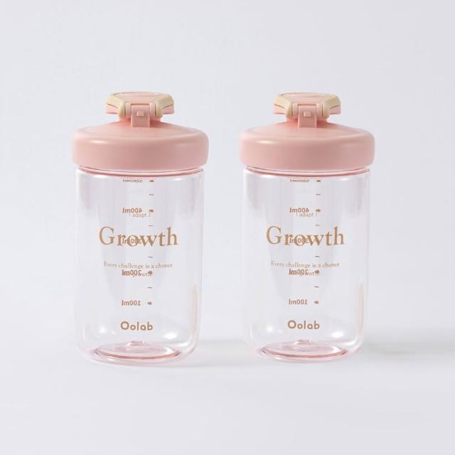 【Oolab 良杯製所】2入組 律動蛋白搖搖杯 500ml(防漏/乳清蛋白/7色任選/攪拌球/健身杯)