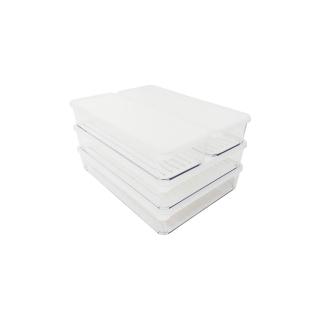【Silicook】組合B 大型食材4件組 850ml&1900ml 附2組隔版  保鮮盒 冰箱整理盒 密封保鮮盒 廚房收納盒
