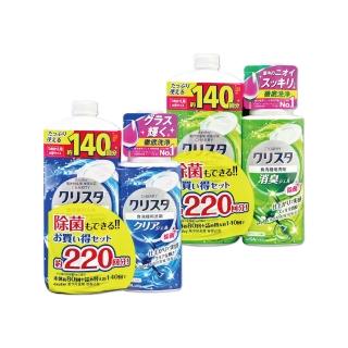 【(1+1超值組)日本LION獅王】CHARMY洗碗機專用雙重酵素洗碗精480g正瓶+840g補充瓶(碗盤餐具洗去油污清潔劑)