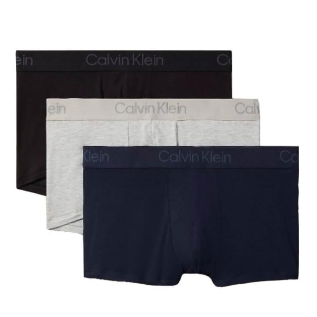 【CALVIN KLEIN】CK內褲 超細纖維短版 低腰男四角內褲 3件組(多款任選)