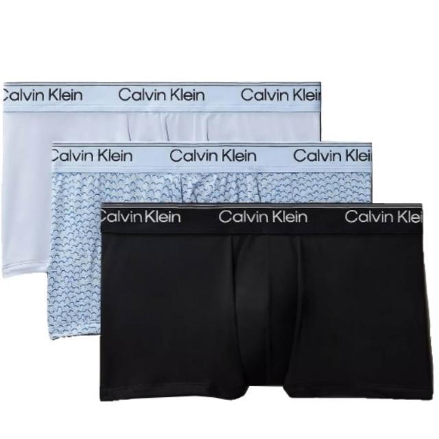 【CALVIN KLEIN】CK內褲 超細纖維短版 低腰男四角內褲 3件組(多款任選)