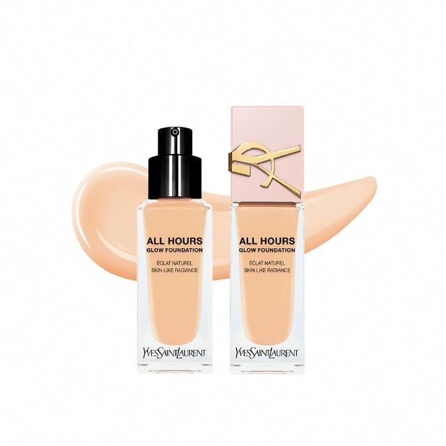 【YSL】官方直營 粉光瓶蜜粉底妝組(恆久完美裸光無瑕粉底露+恆久完美持久柔霧蜜粉)