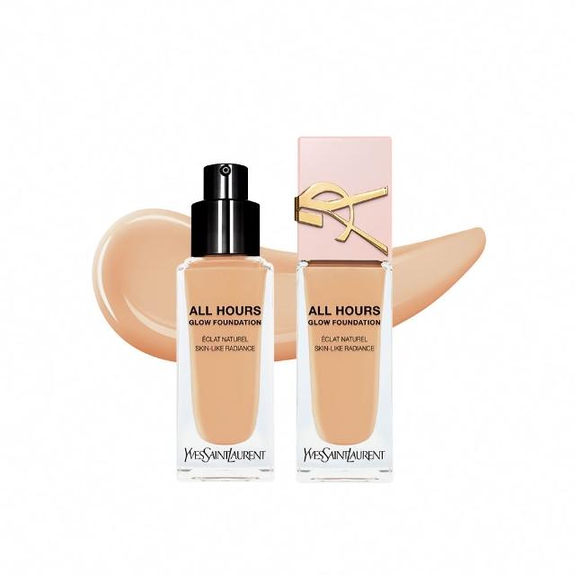【YSL】官方直營 粉光瓶蜜粉底妝組(恆久完美裸光無瑕粉底露+恆久完美持久柔霧蜜粉)