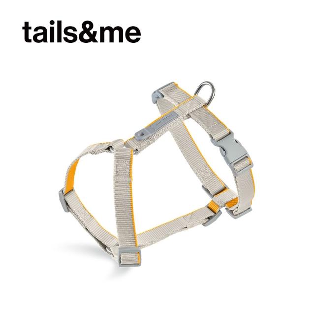 【tails&me 尾巴與我】新經典 犬H型胸背帶-雙色M(尼龍牽繩/寵物胸背/狗狗胸背帶)
