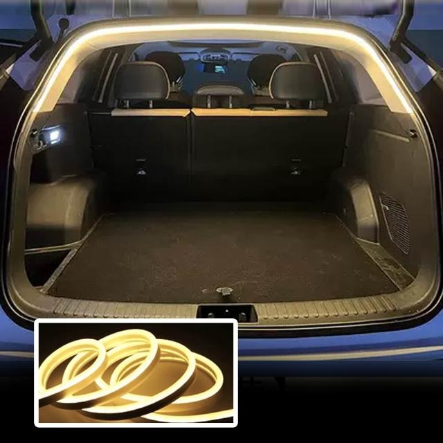 【kurumapop】汽車後車廂隱藏式燈條-2米(車用LED燈帶 後備箱氛圍燈 改裝照明燈條)