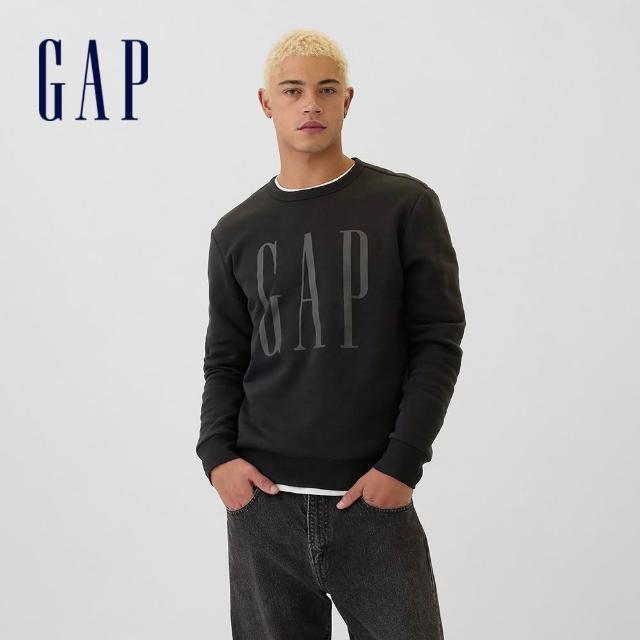 【GAP】男女裝 印花圓領大學帽T/圓領長袖T恤/長袖針織衫-多款任選(542214&792656&791281&645634)