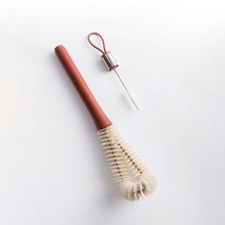 【好物良品】三入組_日本尼龍無死角長柄奶瓶杯子鍋子清潔毛刷(清潔海綿 海綿杯刷 304不銹鋼 奶瓶刷)