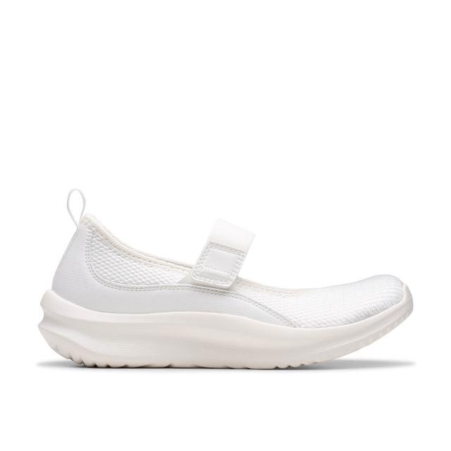 【Clarks】舒適女鞋 輕量透氣綁帶休閒鞋 運動鞋 瑪莉珍鞋 小白鞋(momo獨家款)