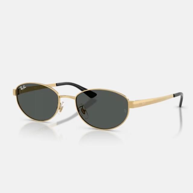 【RayBan 雷朋】橢圓金屬抗UV太陽眼鏡(RB3774D-003/87、001/73、001/87 55mm)