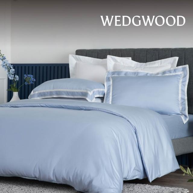 【WEDGWOOD】天絲兩用被床包枕套四件組 雙人｜簡意素色(60支300織)
