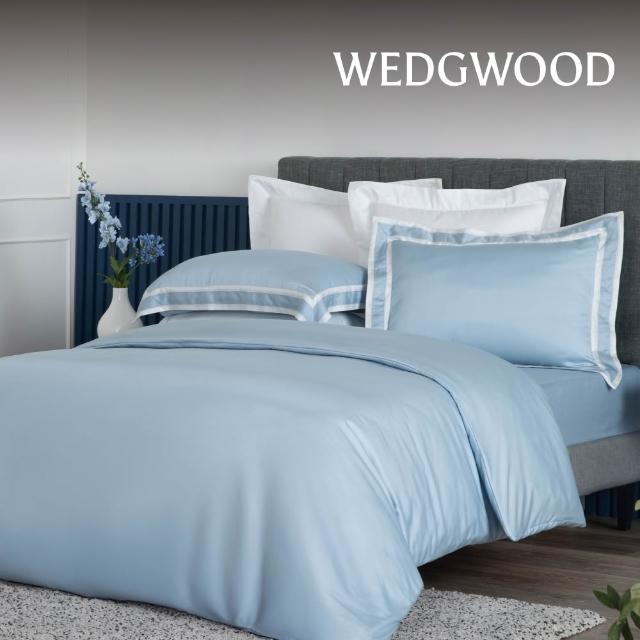 【WEDGWOOD】天絲兩用被床包枕套四件組 雙人｜簡意素色(60支300織)