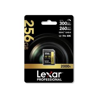 【Lexar 雷克沙】全新專業版 256GB SDXC 2000x UHS-II 8K 記憶卡 Gold系列(300 MB/s 終身有限保固)