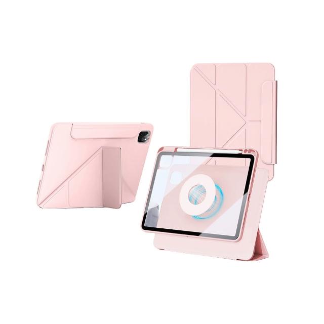 【OMG】iPad 第11代 11吋 A16 2025版 平板殼 雙面夾磁吸Y折支架平板皮套 全方位保護/充電筆槽/智能休眠喚醒