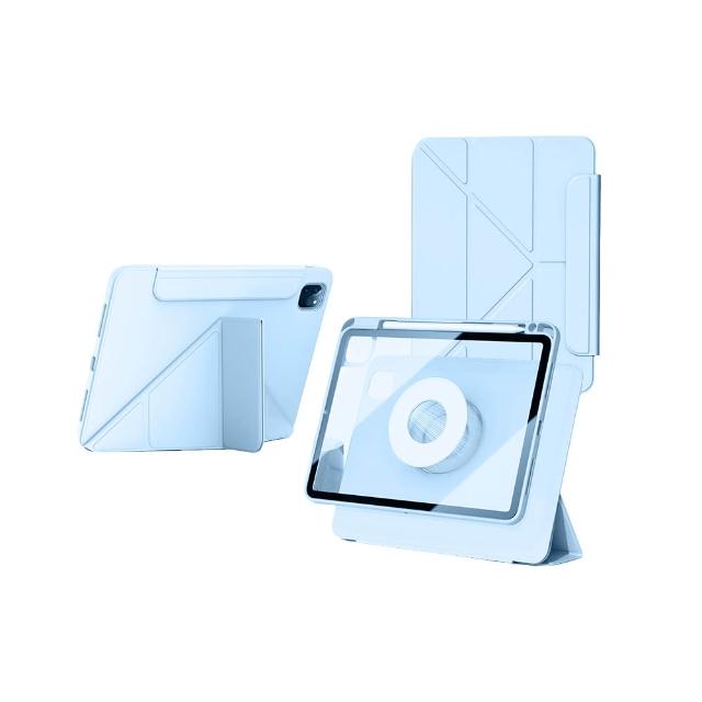 【OMG】iPad 第11代 11吋 A16 2025版 平板殼 雙面夾磁吸Y折支架平板皮套 全方位保護/充電筆槽/智能休眠喚醒