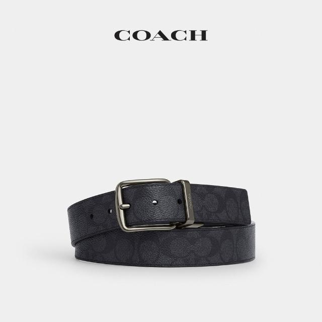 【COACH】蔻馳官方直營 飾片針扣可裁剪雙面腰帶 皮帶38MM-多款任選(CQ009/CQ012/CQ023/CU209/CY943/CY982)