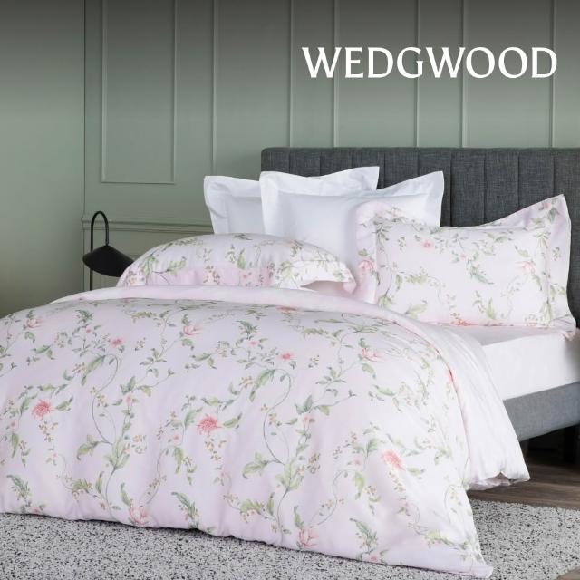 【WEDGWOOD】印花薄被套床包枕套四件組 加大(天絲純棉任選｜60支300織)