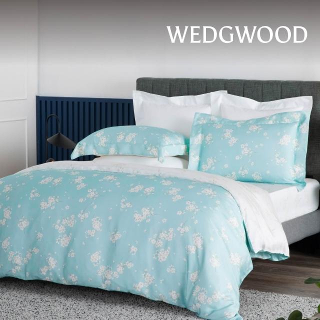 【WEDGWOOD】印花薄被套床包枕套四件組 加大(天絲純棉任選｜60支300織)