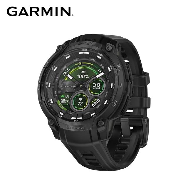 【GARMIN】INSTINCT Crossover AMOLED 實體指針GPS智慧錶 45mm - 軍事戰術版