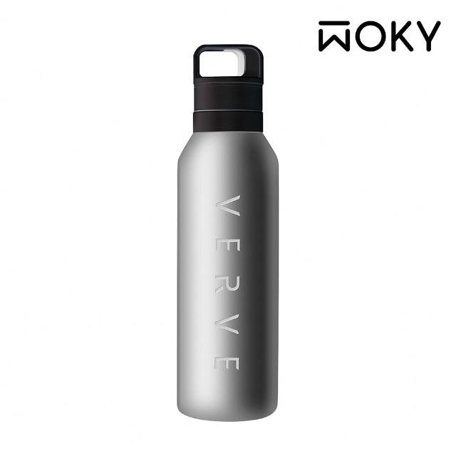 【WOKY 沃廚】VERVE聯名_純鈦零秒瓶780ml(鈦杯/保溫瓶/保溫杯/運動水壺)