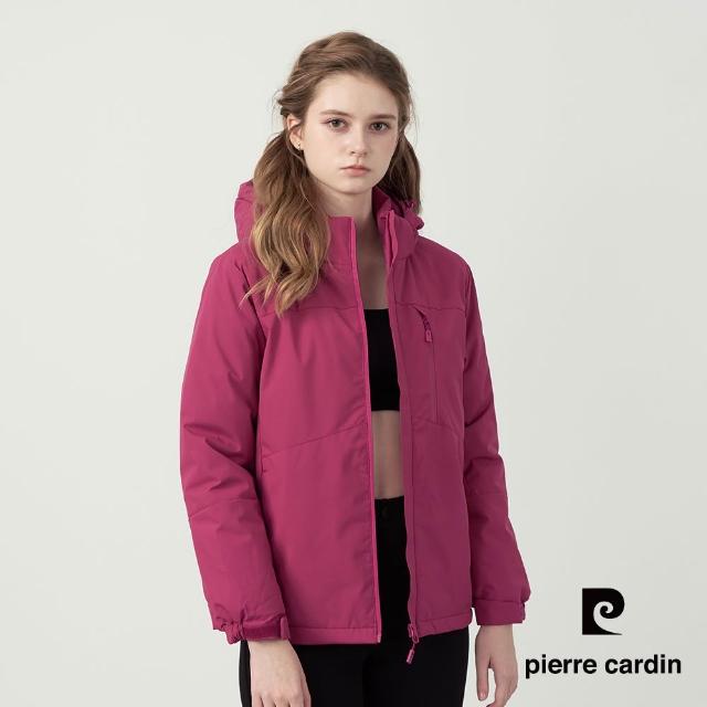 【pierre cardin 皮爾卡登】網路獨家 男女款 防潑水鋪棉保暖連帽外套(多色任選)