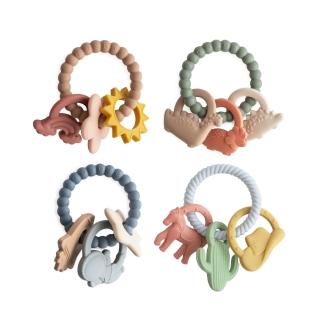 【Mushie】mushie官方直營 安撫玩具環固齒器 寶寶安撫 固齒器 固齒環 咬牙器 食品級矽膠 感覺統合 觸感練習