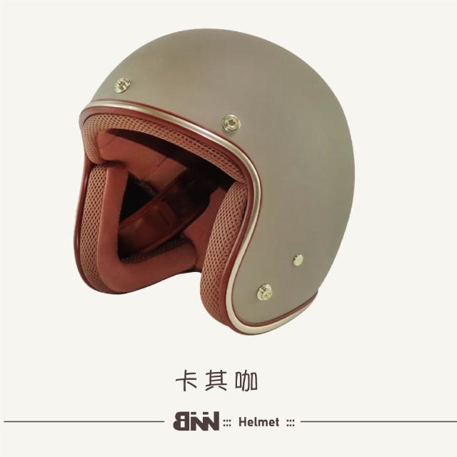 【NINJA】經典涼感3/4騎士三釦式復古安全帽(台灣製 檢驗合格)
