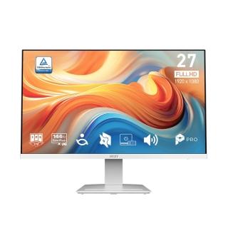 【MSI 微星】PRO MP273W E14A 27型 IPS 144Hz 平面護眼商用螢幕(EyesErgo護眼技術/HDMI/1ms/內建喇叭)