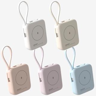行動電源推薦 【POLYBATT】台灣製造 10000mAh 20W 自帶雙線/數顯/磁吸無線快充行動電源(T10)